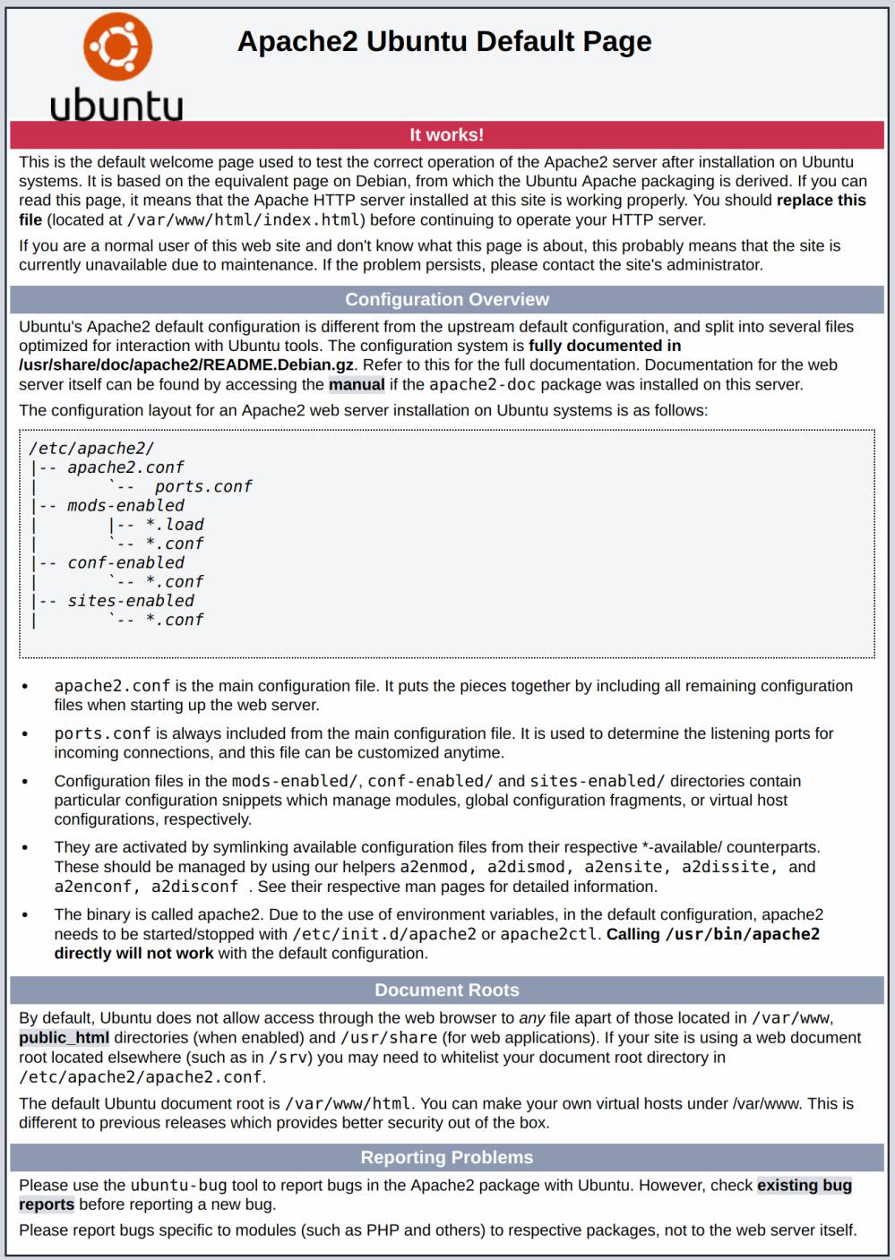 apache test