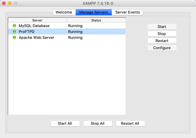 Server running manage servers running