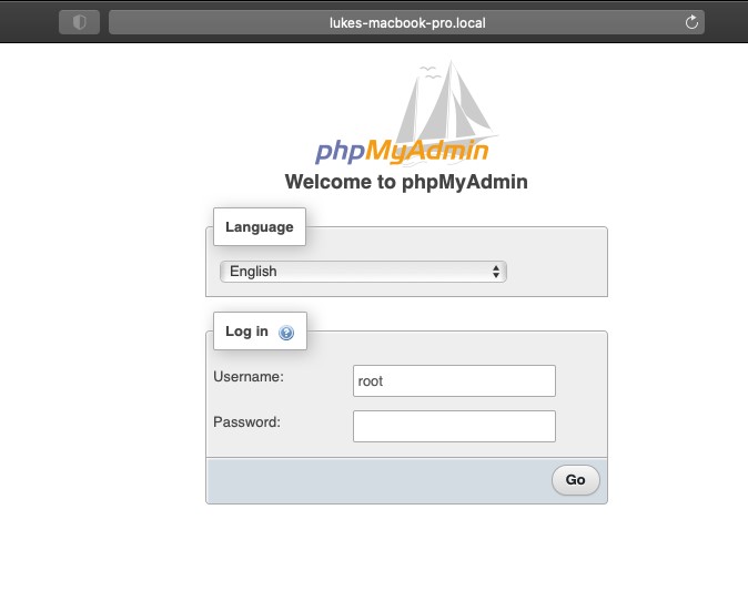 phpmyadmin login phpmyadmin login