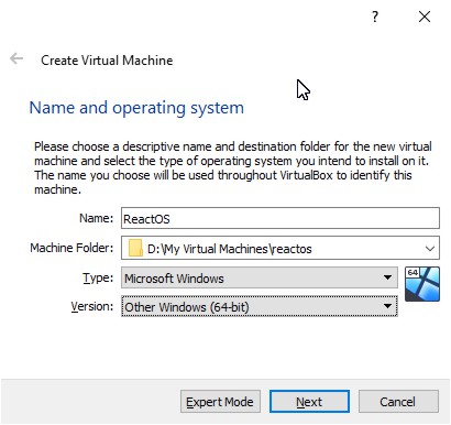 VM settings