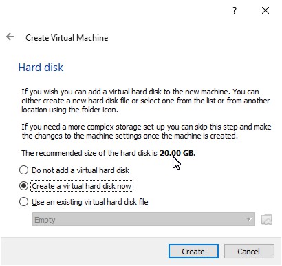 Disk creation