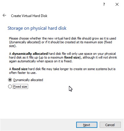 disk creation