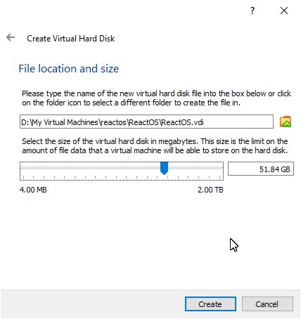 disk creation