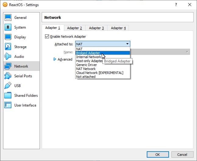 Network settings
