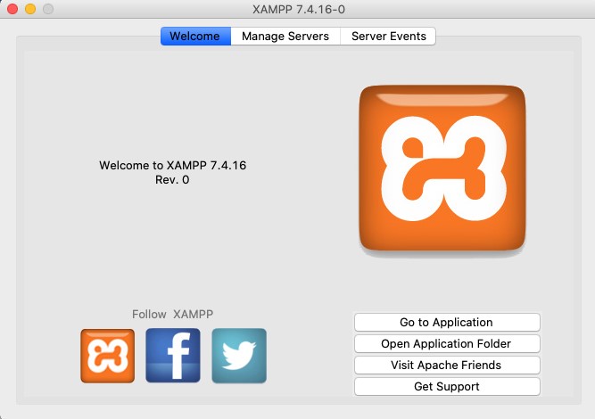 XAMPP welcome XAMPP welcome